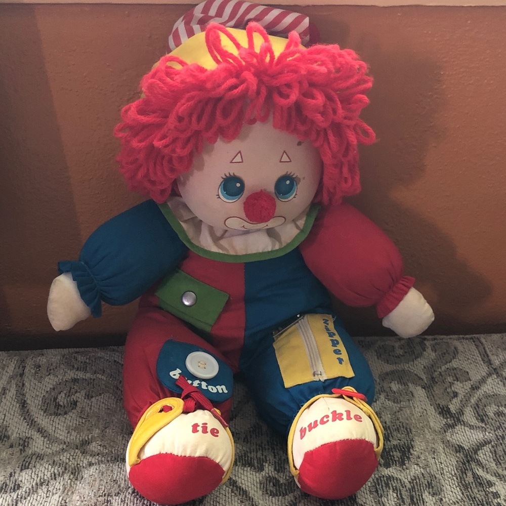Vintage 1983 Amtoy "Teach Me to Dress" clown doll